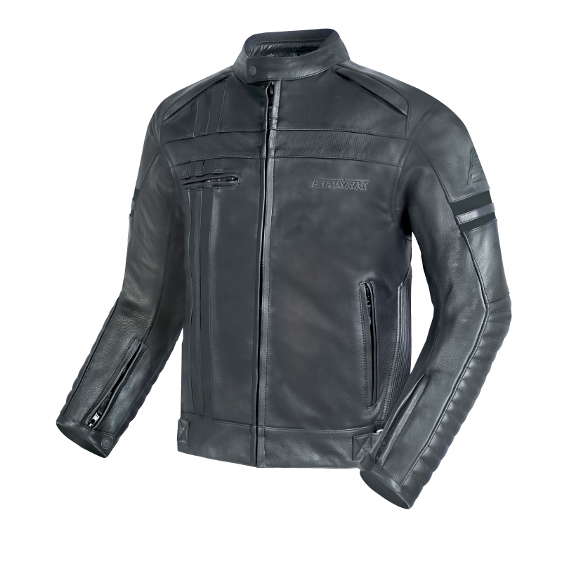 Pánská kožená moto bunda SPARK BRONO EVO II, černá