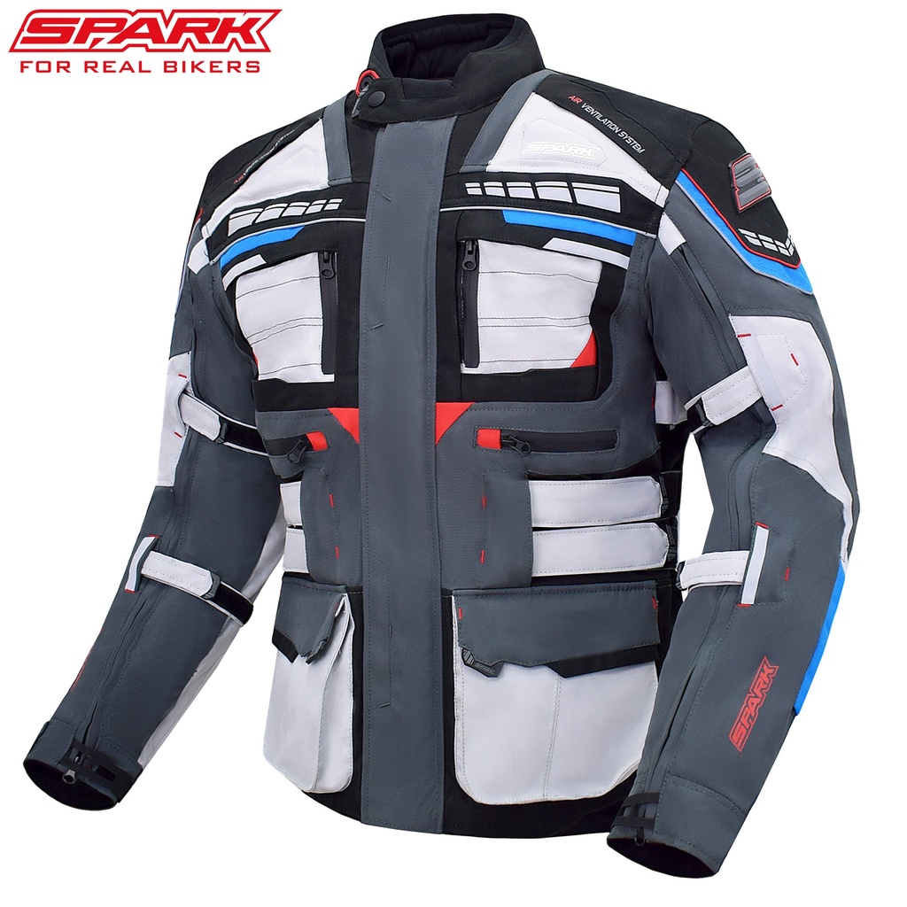 Jachetă textilă moto pentru bărbați SPARK AVENGER EVO, Tricolor